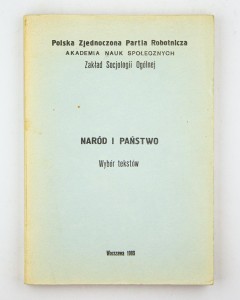 Naród i państwo. Wybór tekstów