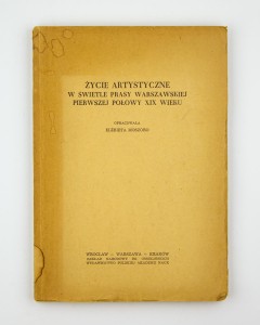 Życie artystyczne w świetle prasy warszawskiej pierwszej połowy XIX wieku, Moszoro E.