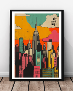 Plakat "City Never Sleeps"