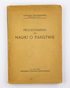 Prolegomena do nauki o państwie, Znamierowski Cz.