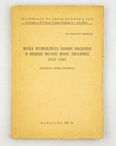 Wojna wyzwoleńcza narodu polskiego w okresie drugiej wojny światowej