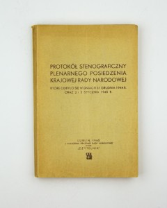 Protokół stenograficzny plenarnego posiedzenia KRN z 2-3 stycznia 1945, 